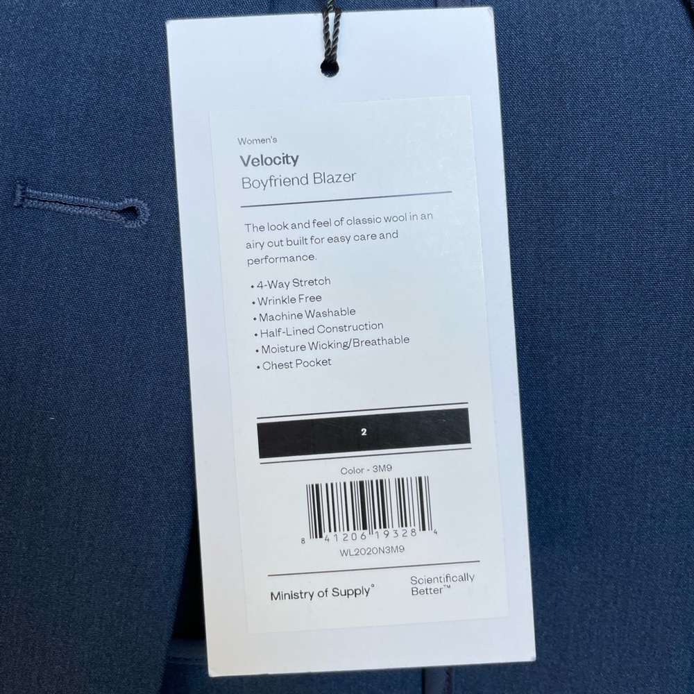 Women's Velocity Oversized Blazer - Indigo Heather size 2 - Picture 2 of 4